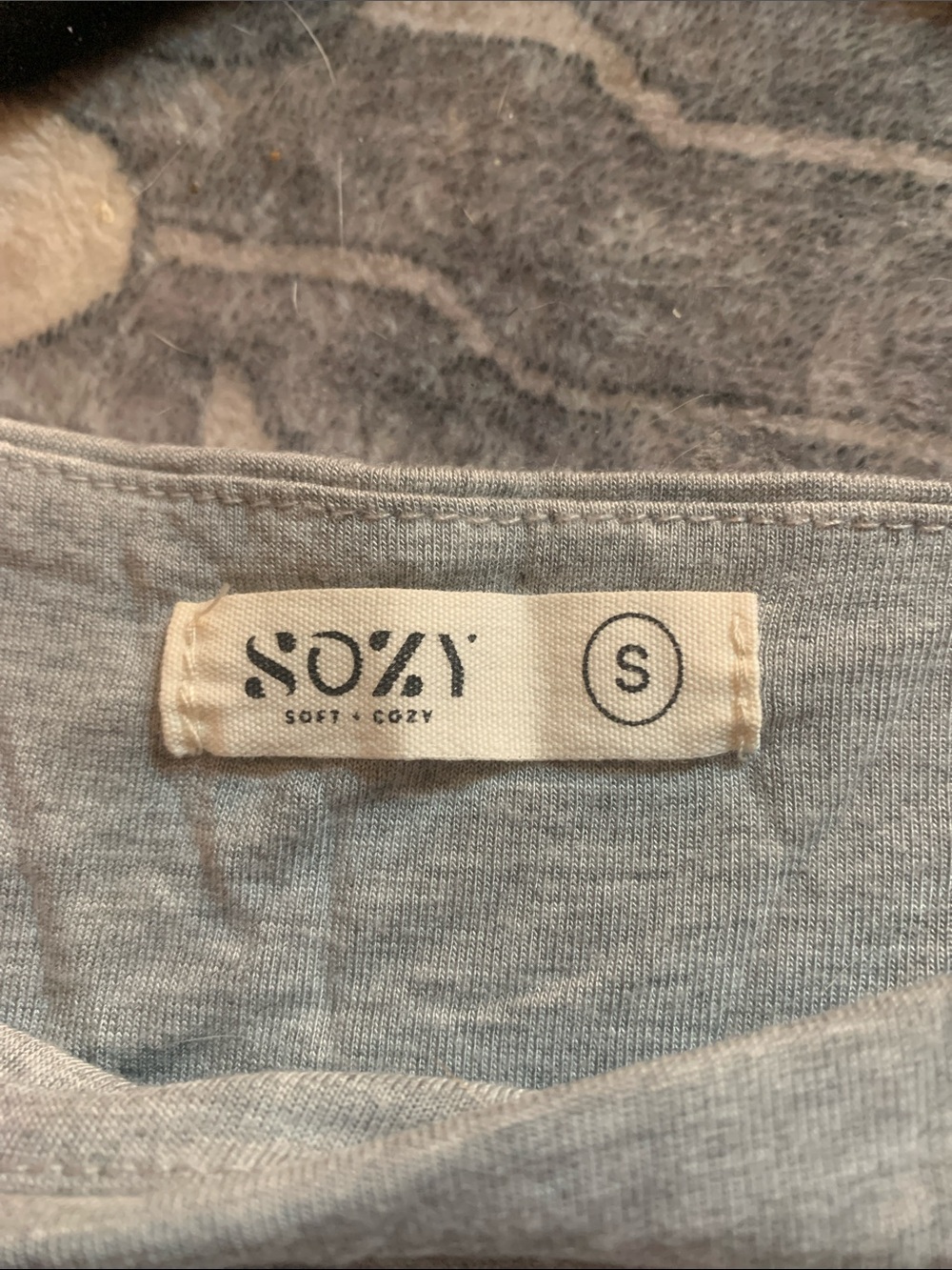 Sozy Crop Tank Top in Light Grays - Picture 2 of 2